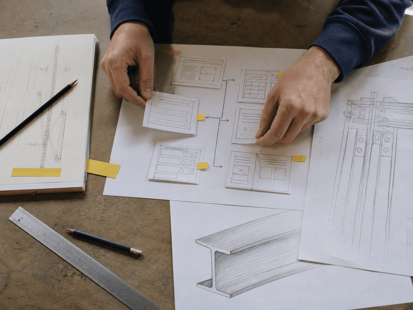 Révision de maquettes papier et d'un parcours logiciel pour TopSteel